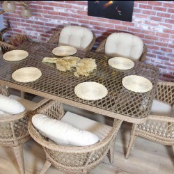 AVL 3105 Rattan Masa Sandalye Takımı