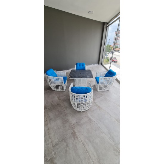 AVL 3405 Rattan 4'lü Masa Takımı