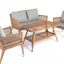 AVL 3140 Rattan İkili Balkon Oturma Grubu