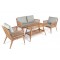 AVL 3140 Rattan İkili Balkon Oturma Grubu