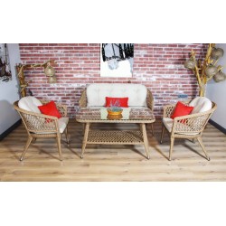 AVL 3110 Rattan İkili Oturma Seti