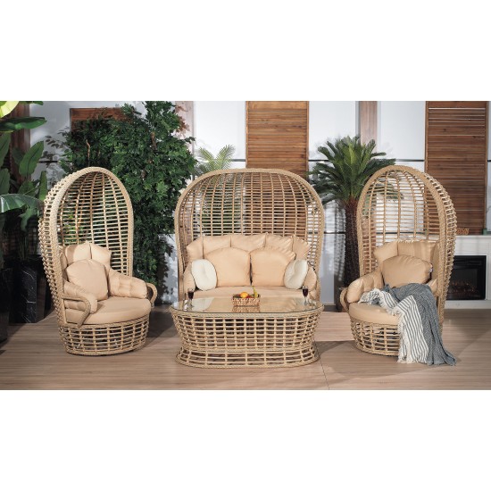 Kafes Model Rattan Oturma Grubu