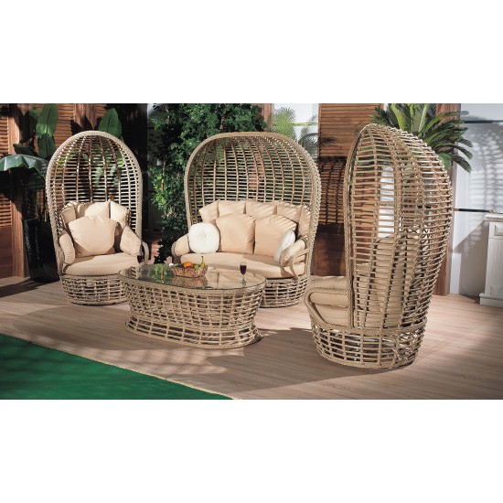 Kafes Model Rattan Oturma Grubu